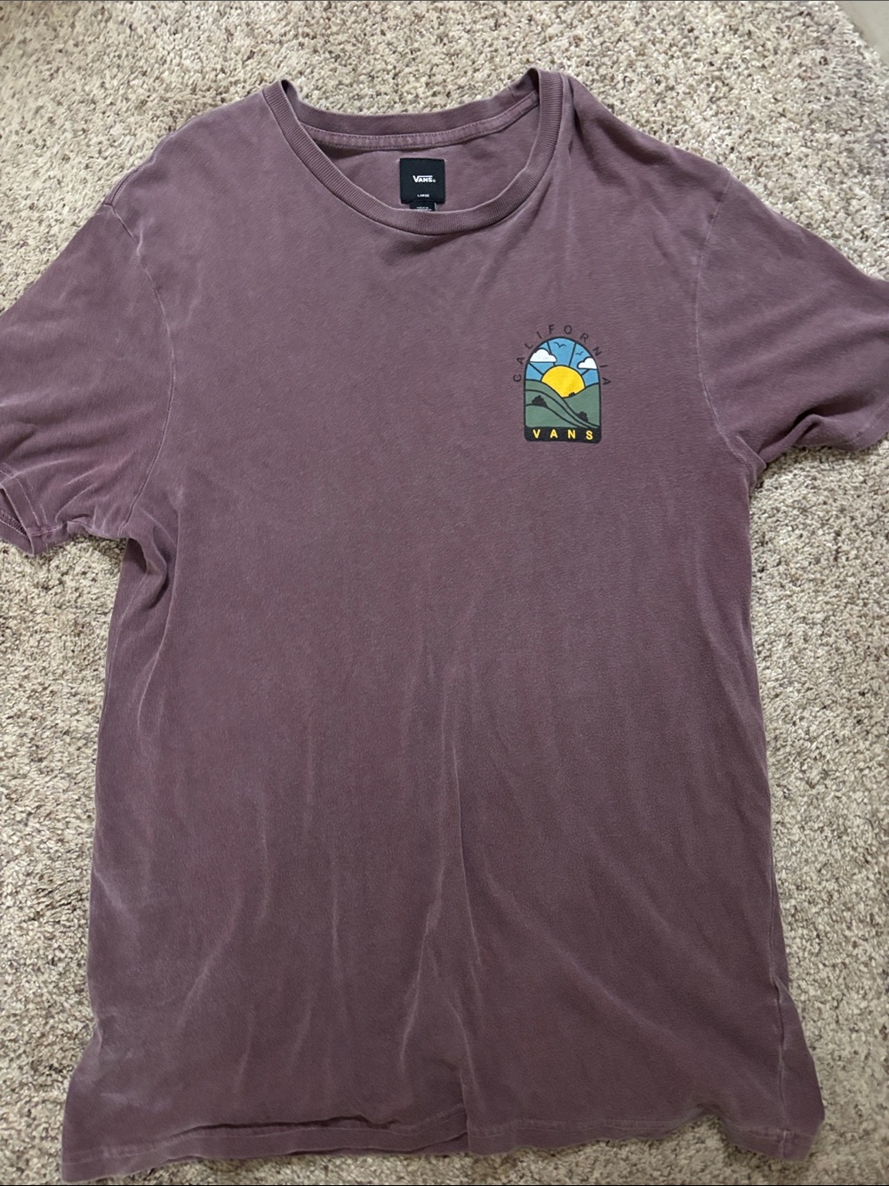 Vans Men's Sunset Graphic Tee - Mauve Plum